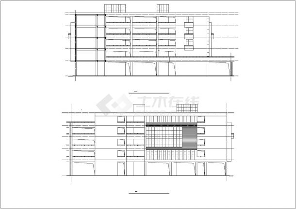 某县初一教学楼建筑全套方案设计施工CAD图纸-图二