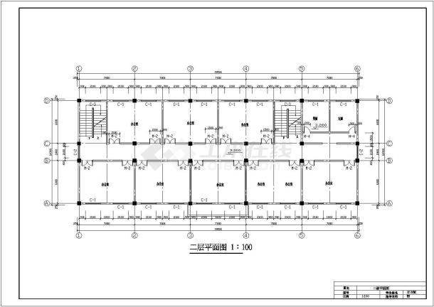 4119平米七层框架办公楼毕业设计（计算书、部分建筑、结构图纸）-图二