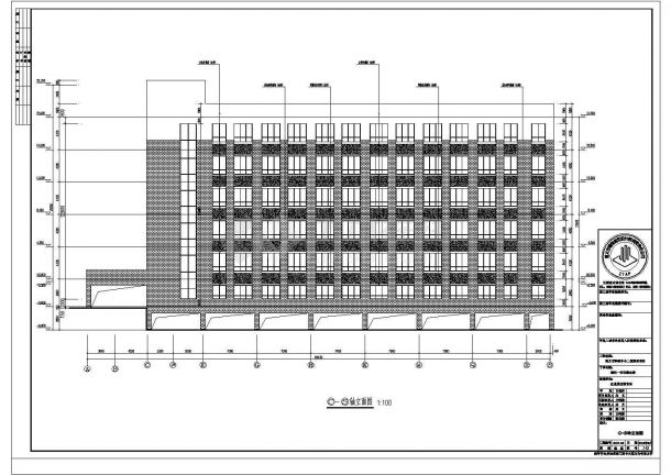 某县理实一体化综合楼建筑全套方案设计施工CAD图纸-图二