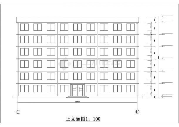 【6层】3117平米框架办公楼毕业设计（计算书、建筑、结构施工图）-图二