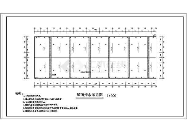 厂房设计_某厂房全套结构建筑CAD设计施工图纸-图一