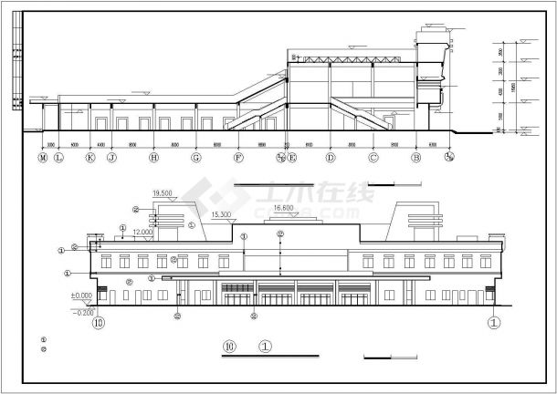 某汽车客运站建筑方案设计施工CAD图纸-图一