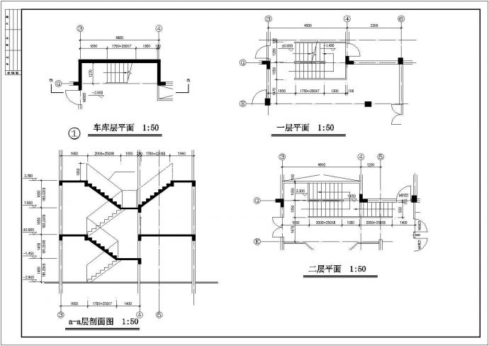 某城市现代经典别墅建筑方案设计施工CAD图纸_图1