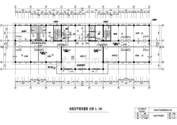 【11层】10000平方框架高层办公楼全套建筑及结构施工图-图二