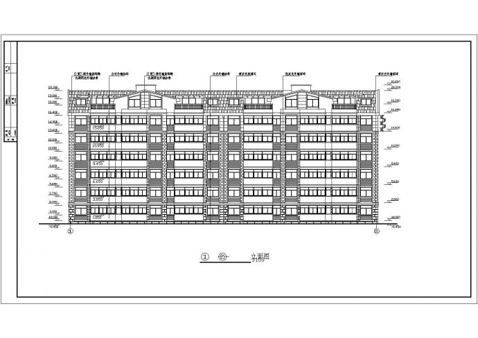 某地6层2单元每单元3户住宅楼全套施工设计cad图_图1