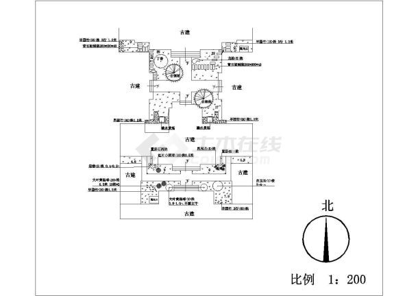 某中关村古典庭院CAD大样施工设计规划-图一