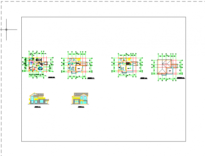 某地两层自建别墅建筑设计CAD方案图_图1
