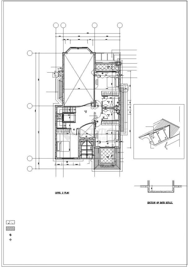 某市豪华别墅cad建筑施工设计图-图一