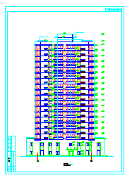 某高层单身公寓建筑楼施工cad设计图纸-图二