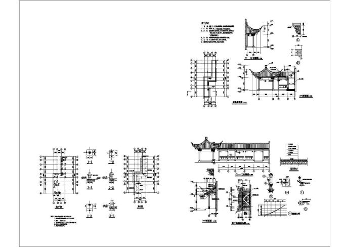 某江南园林古建全套CAD构造完整大样设计图_图1