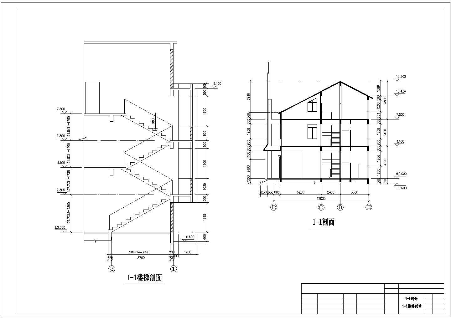 某私人住宅cad建筑设计施工图纸