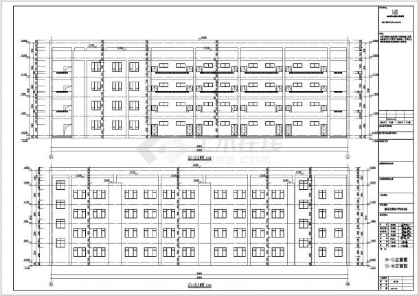 南京市某私立中学2970平米4层框架结构教学楼全套建筑设计CAD图纸-图二