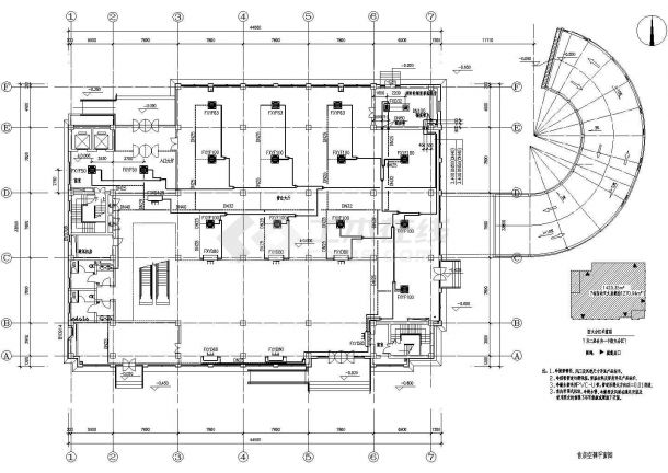 【江苏】某地某整套办公楼VRV空调系统设计cad施工图-图二