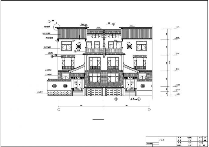 青岛市某地某高档别墅建筑设计CAD布置图_图1