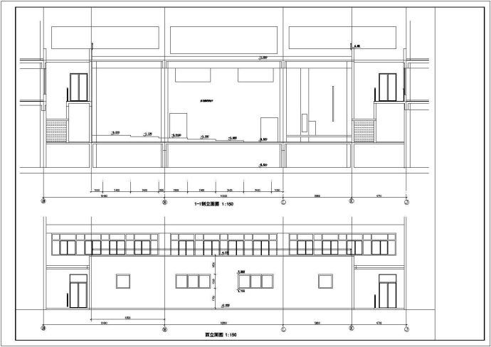 广州市某重点大学内部阶梯教室全套平立面设计CAD图纸_图1