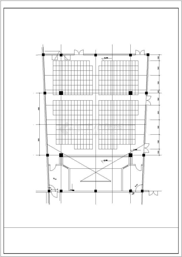 广州市某重点大学内部阶梯教室全套平立面设计CAD图纸-图二