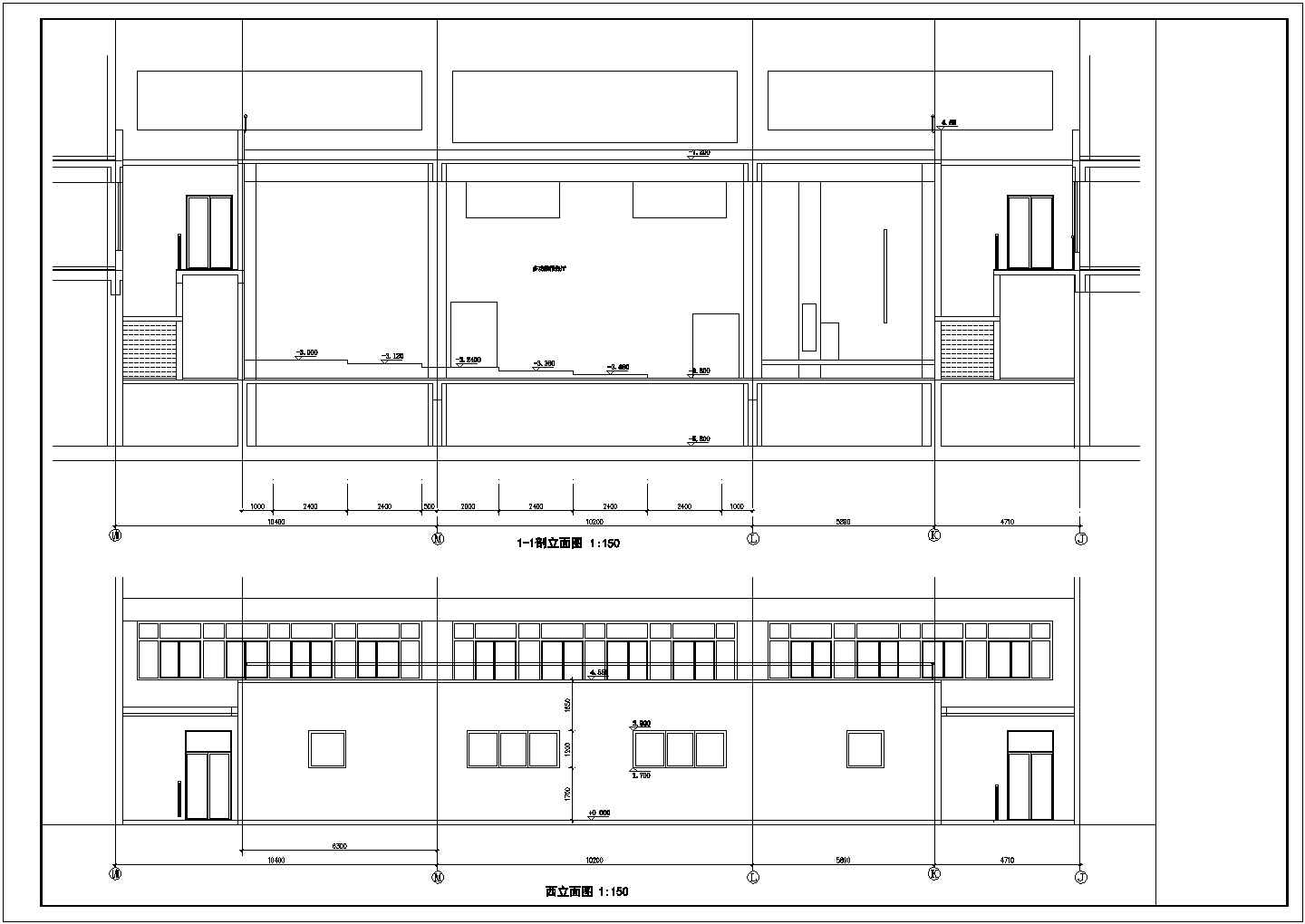 广州市某重点大学内部阶梯教室全套平立面设计CAD图纸