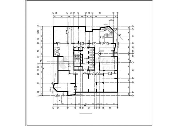 某高层点式住宅楼建筑设计CAD图纸-图二