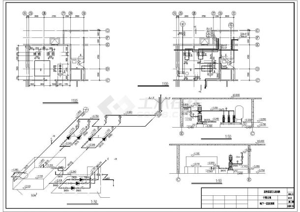 带地下室高层办公楼给排水设计施工图-图二
