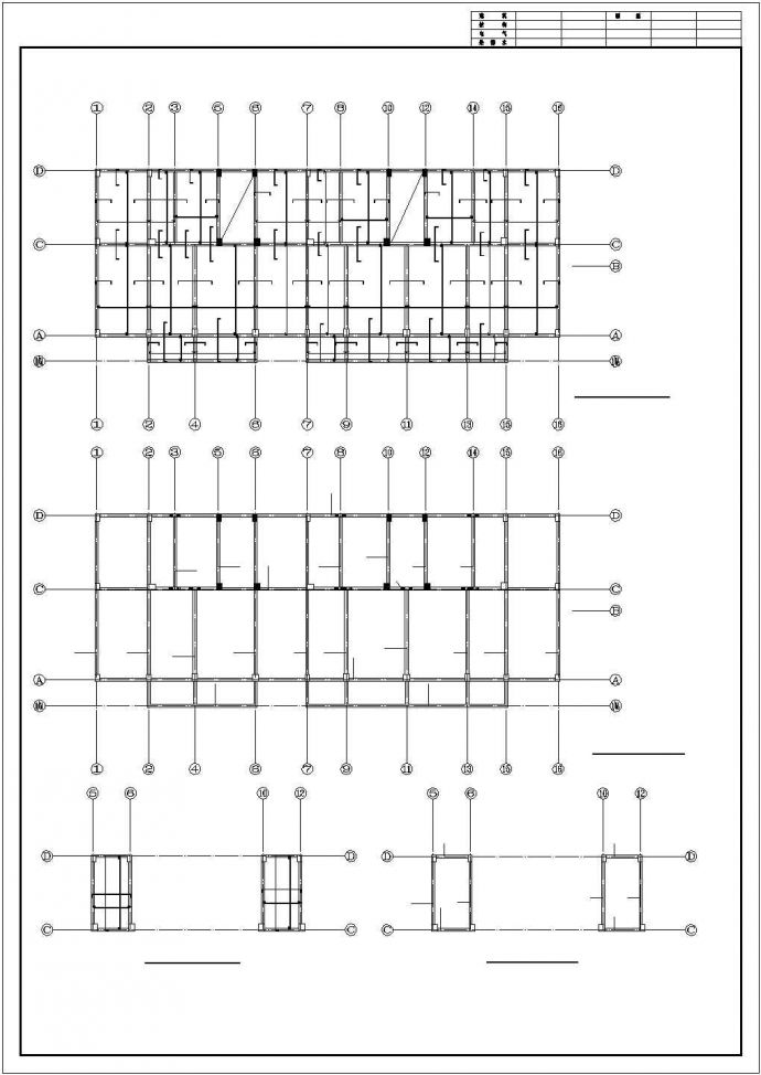 某七层办公楼结构全套cad设计施工方案图_图1