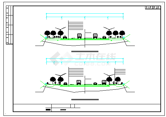 某开发区市政道路cad设计施工图-图一