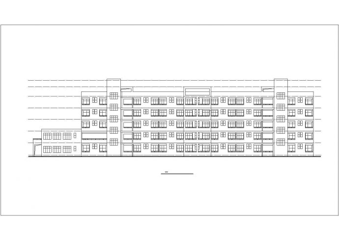 重庆市某高级中学5层砖混结构教职工宿舍楼平立面设计CAD图纸_图1