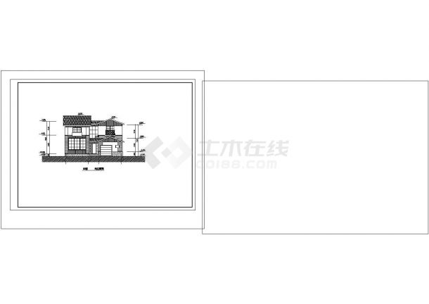 1+2层380.6平米别墅建筑方案设计图CAD图纸设计【平立剖】-图二