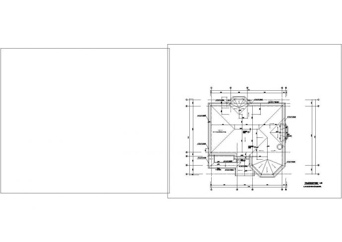 某二层钢结构别墅建筑施工图CAD图纸设计_图1