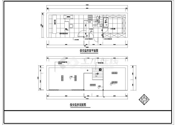 日森商务酒店双人房装修设计建施cad图纸-图二