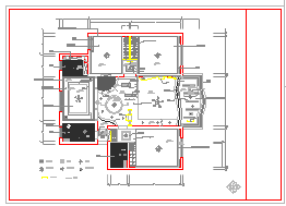 某两层别墅cad装修设计平面施工方案图纸