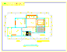 某两室两厅家居cad装修平面设计图_图1