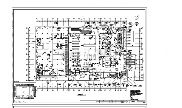 上海浦东某大型商场空调通风全套设计施工cad图纸-图一