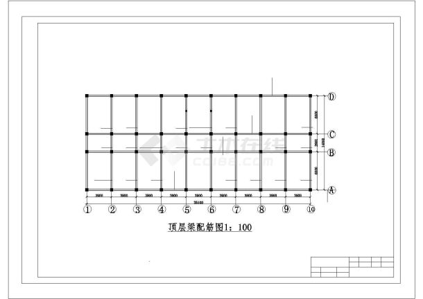 3116平米六层框架办公楼毕业设计cad图，含设计说明-图二