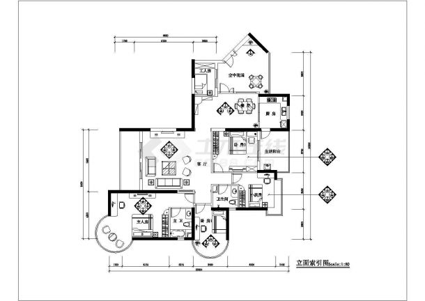 某小区高档住宅建筑全套方案设计施工CAD图纸-图二