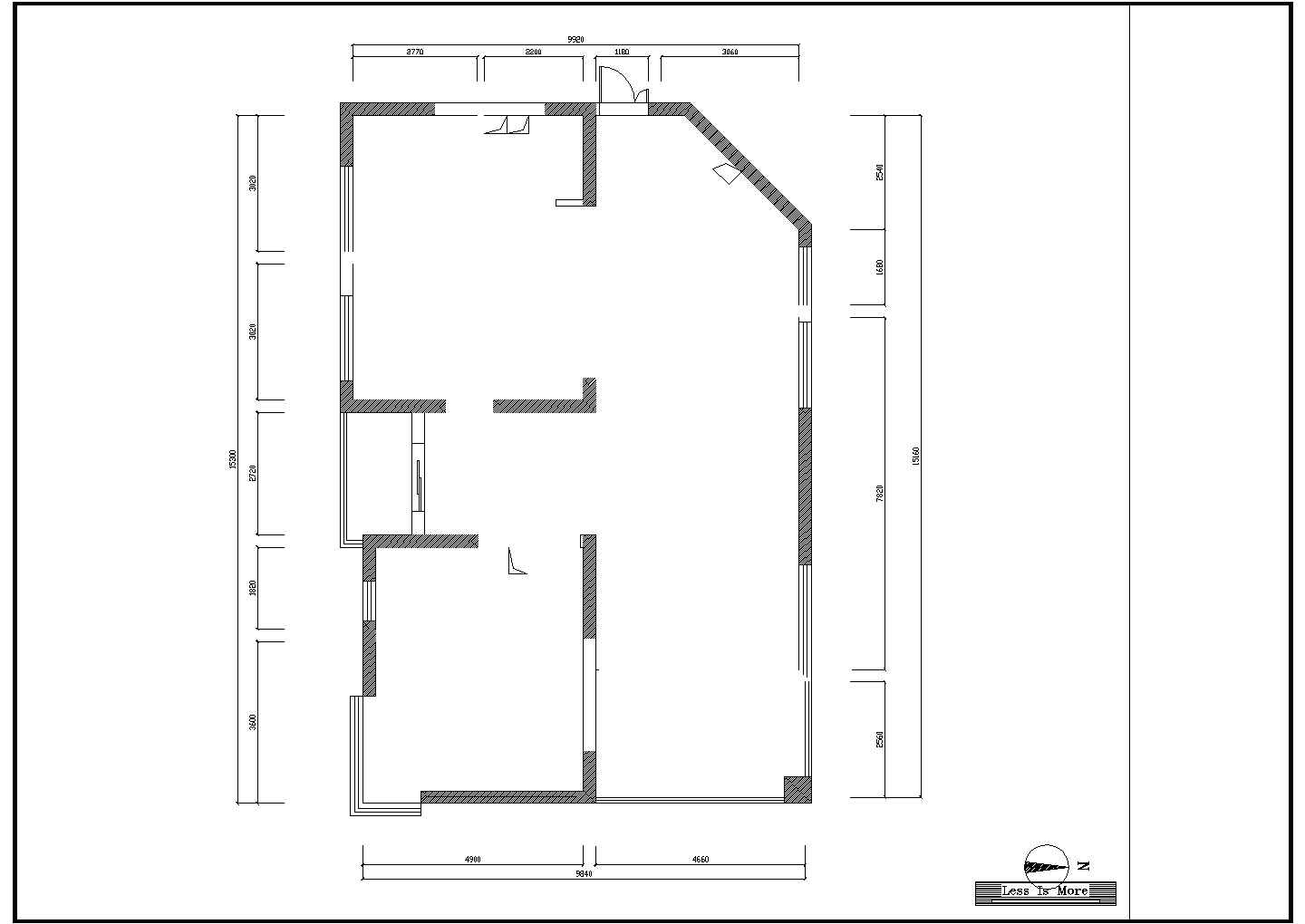 某沿街多层样板房建筑全套方案设计施工CAD图纸