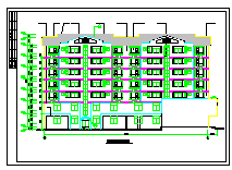 7层商住楼建筑施工设计CAD图-图二