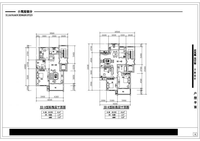 某市中心高档住宅小区建筑全套户型方案设计施工CAD图纸_图1