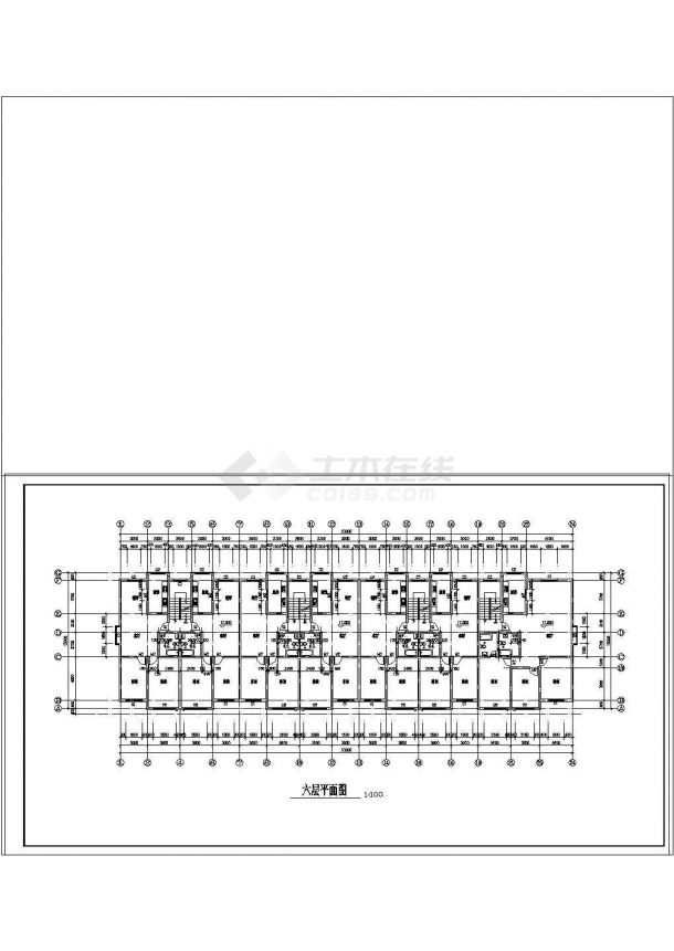 某多住宅楼建筑设计cad施工图纸-图二