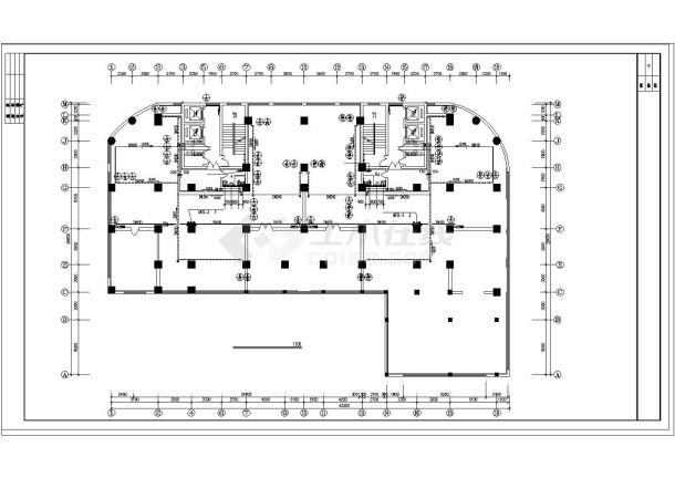 某商务公寓建筑水暖设计全套cad施工图纸-图二