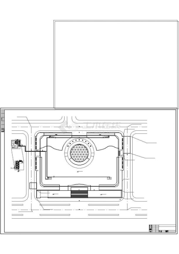 某商业广场空调管线设计全套施工cad图纸-图一
