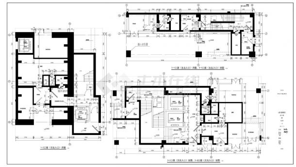 太子广场-地下三层平时平面及详图CAD图-图二