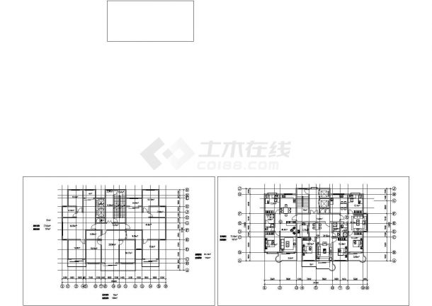 某地区小区高层公寓住宅楼建筑户型方案设计施工CAD图纸-图一