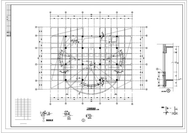 某劳动局多层办公楼框架结构施工图-图二