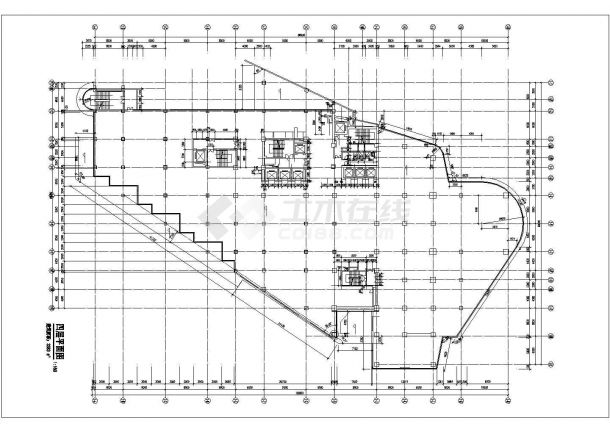 东莞建设路某商圈4万平米21层剪力墙结构办公写字楼建筑设计CAD图纸-图一