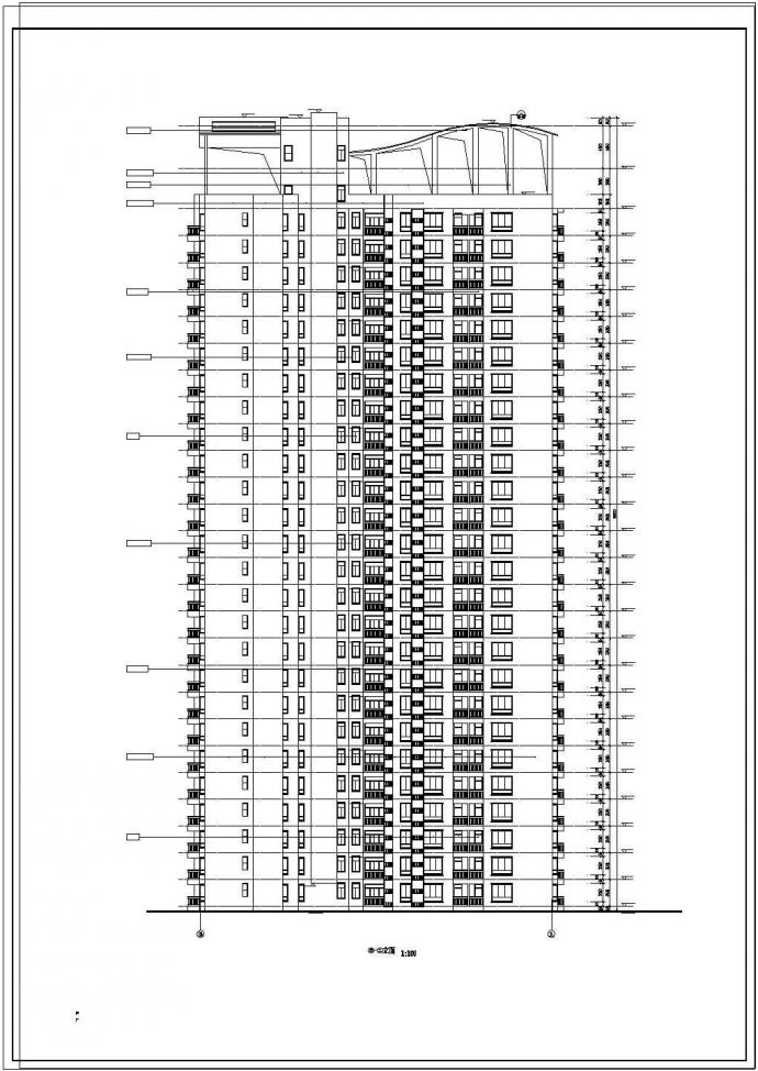 重庆高层住宅楼建筑cad施工设计图纸_图1