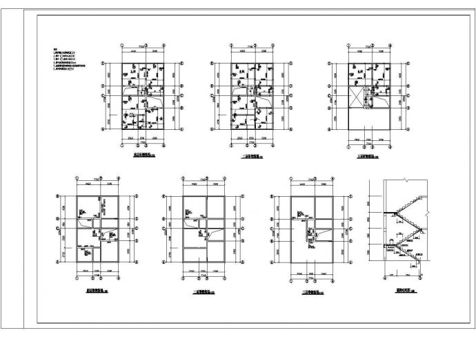 某地区两层民用住宅建筑全套方案设计施工CAD图纸_图1