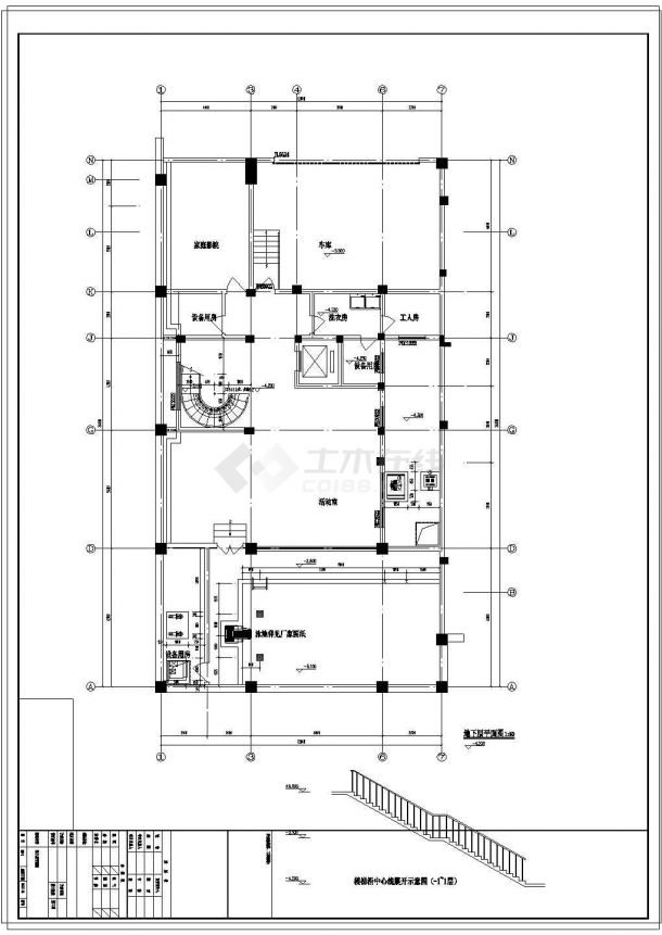 [江苏]某三层中式风格别墅建筑设计CAD施工图(南入口)-图二