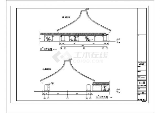 某杭州斋堂CAD大样设计完整施工图-图二