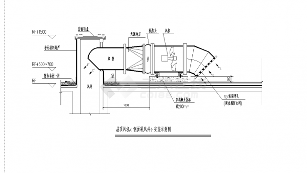 江苏新城名苑多栋多层商业建筑空调通风系统施工cad图纸-图一