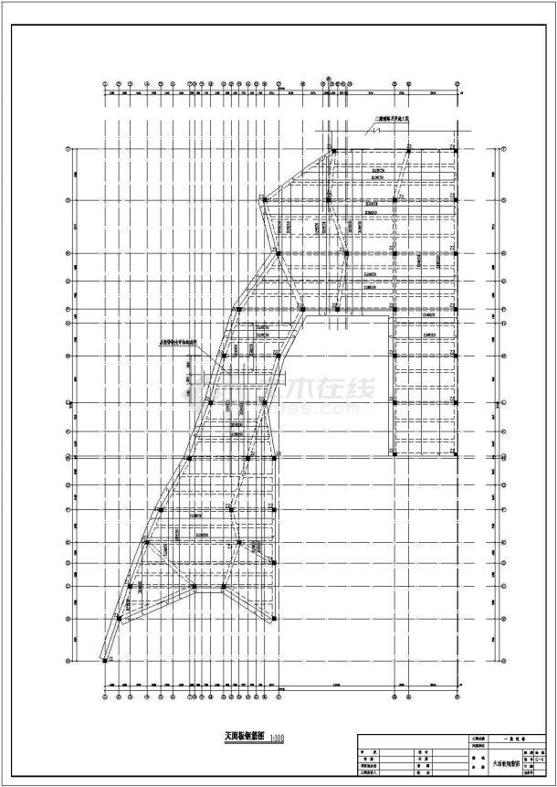 某小区架空层消防道路设计cad全套结构施工图（标注详细）-图一